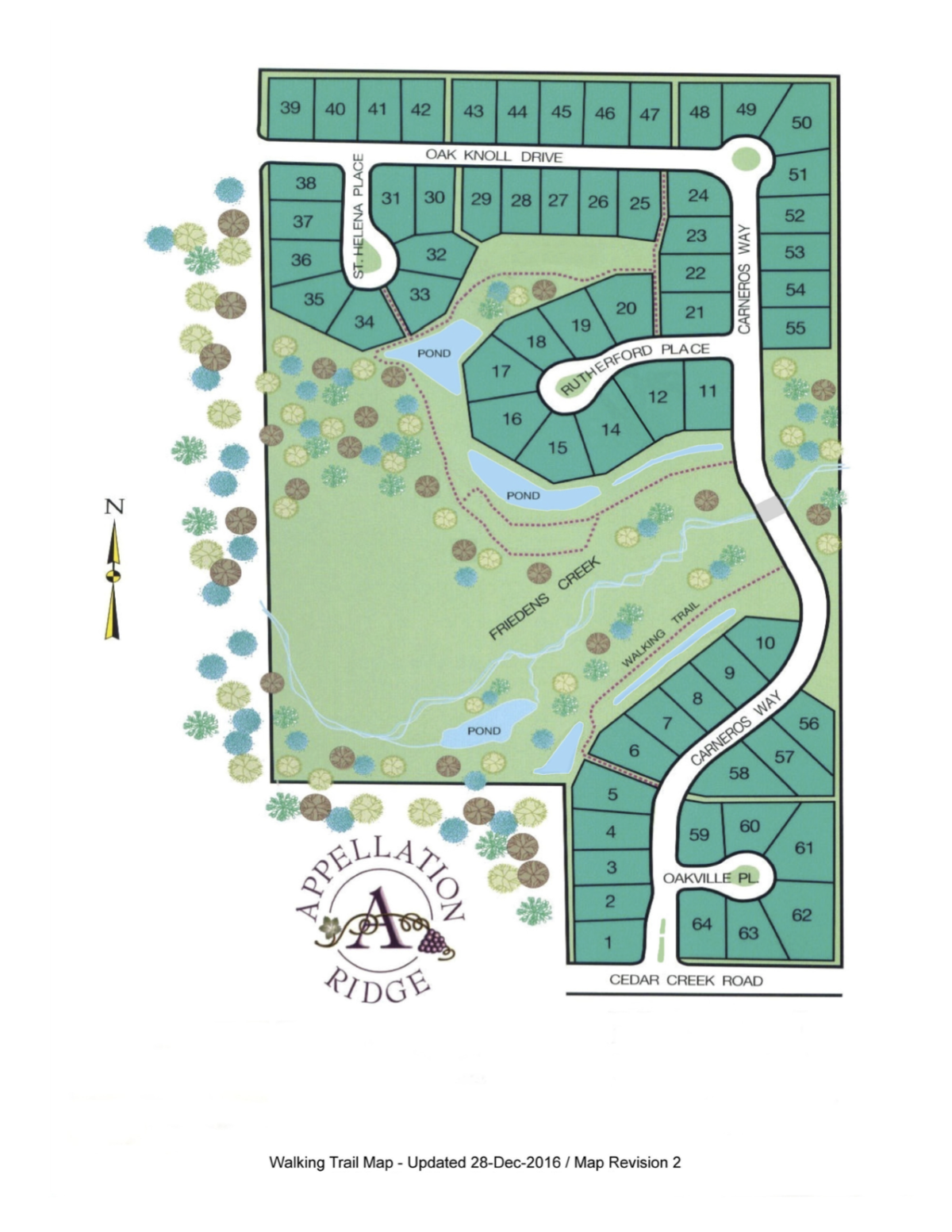 Walking trails Appellation Ridge HOA